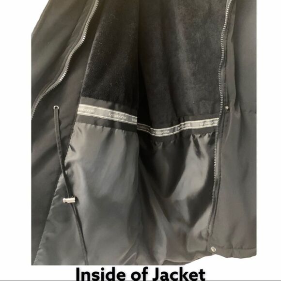 Liz Claiborne Black Heavy Cinch Winter Jacket Size Large - Picture 7 of 16
